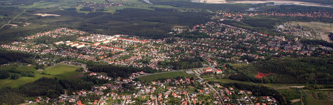 Blick aus der Luft auf Lauta und Torno Luftbild auf Lauta und Torno