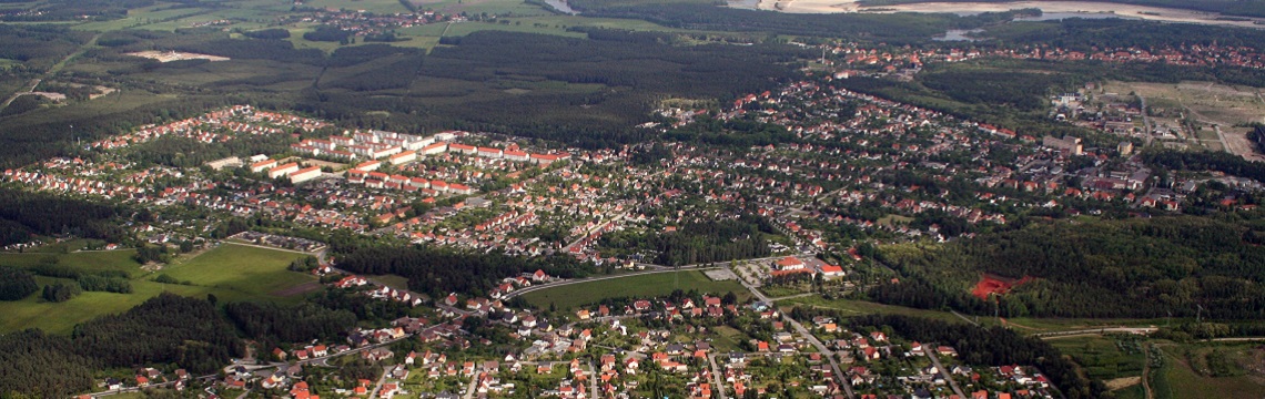 Luftbild auf Lauta und Torno