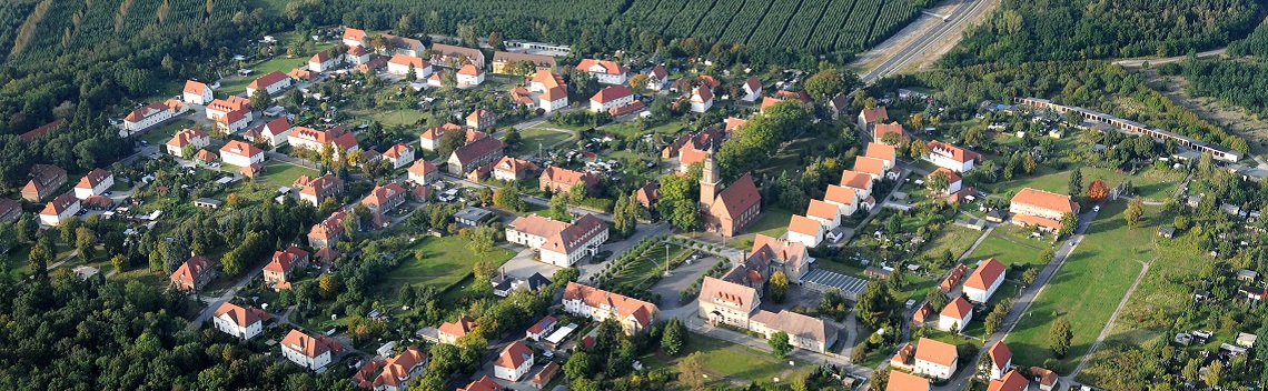 Luftbild Gartenstadt "Erika" Laubusch Foto: Stadtverwaltung